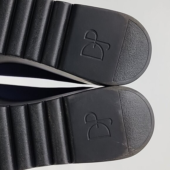 Donald Pliner Women's Cape Blue Black Wedge Platform Shoes Stretch Size 7.5M - Picture 14 of 16